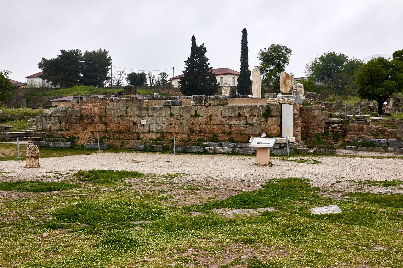 The Bema at Corinth — the judgment seat where Paul stood before Gallio (Acts 18:12-17).