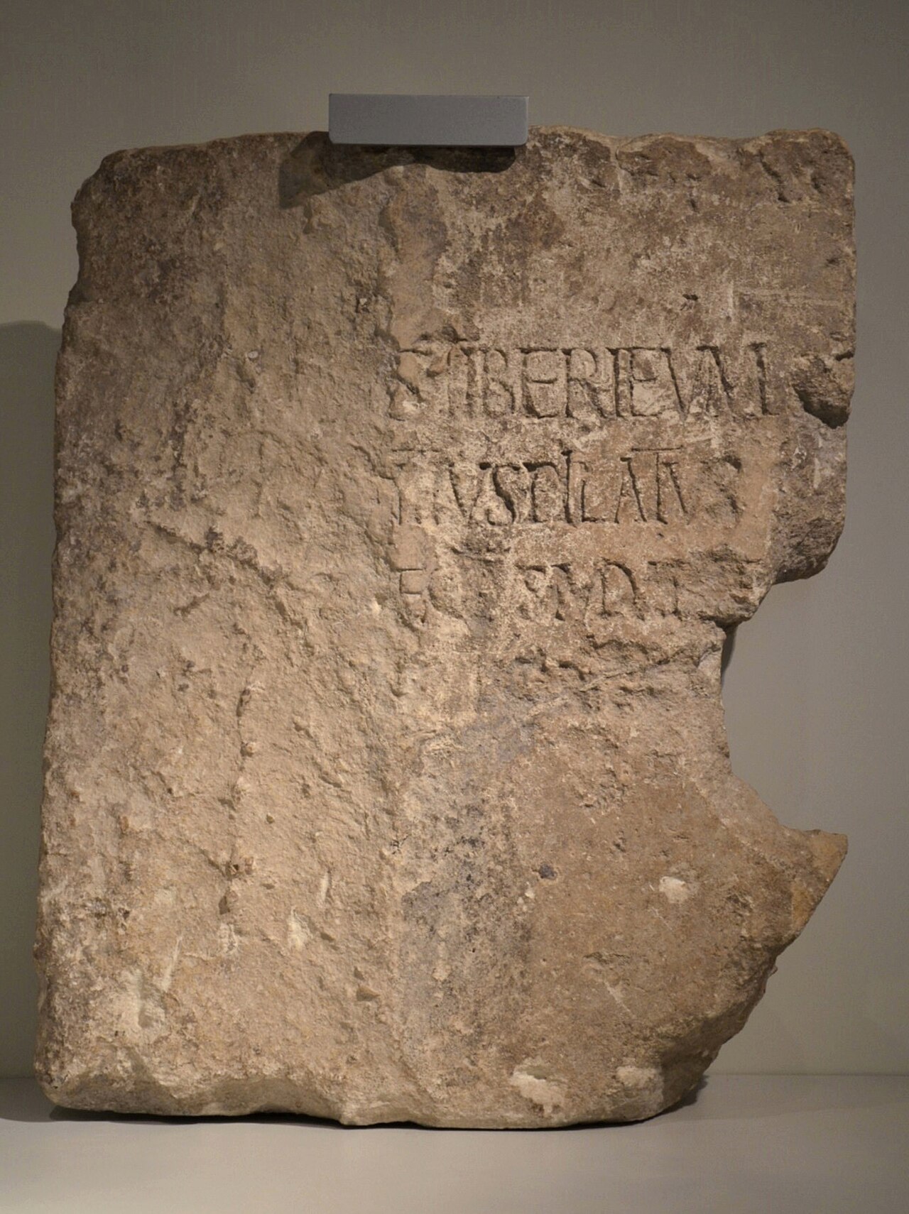 The Pilate Stone — the governor who condemned Jesus in Mark 15.
