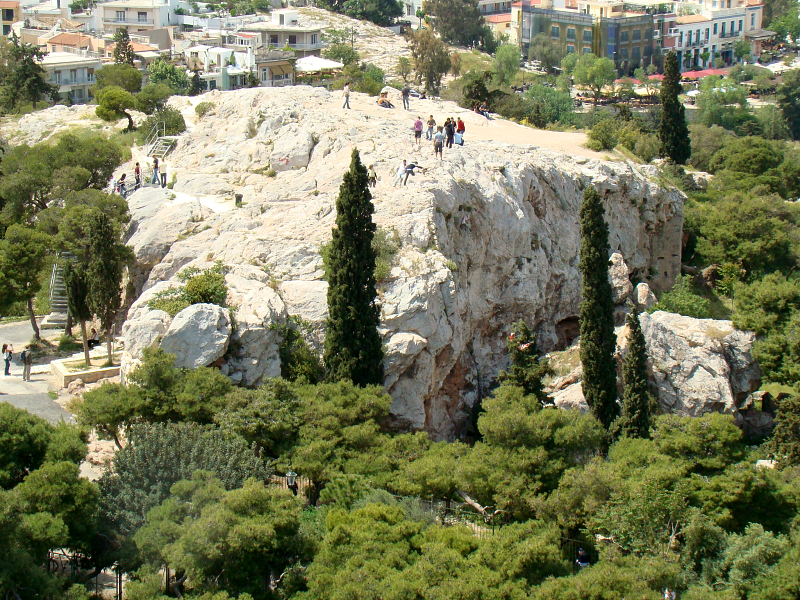 The Areopagus, Athens — the hill of Paul's sermon to the philosophers (Acts 17).