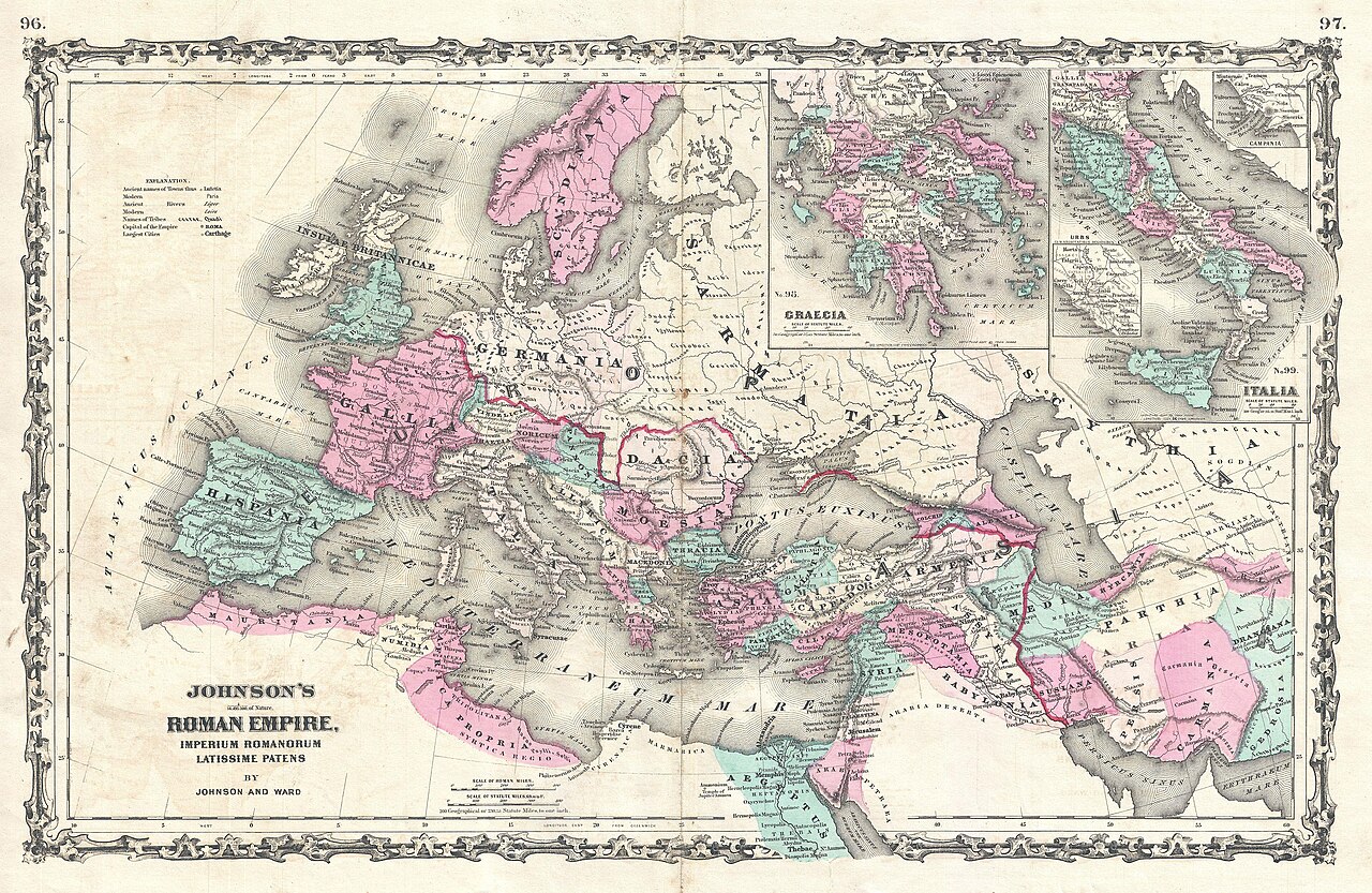 A map of the Roman world Luke narrates across Luke & Acts.