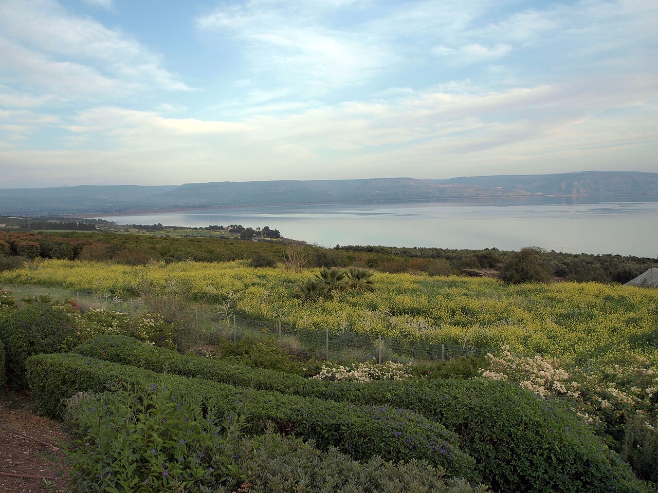 The Mount of Beatitudes over the Sea of Galilee
